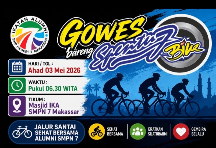 Gowes Bareng Spensa 7 Bike Siap Meriahkan Kebersamaan Alumni SMPN 7 Makassar