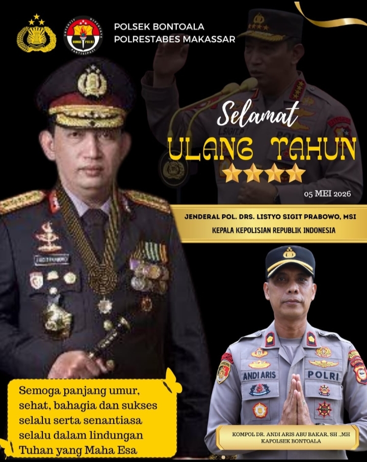 Polsek Bontoala, Polrestabes Makassar  Ucapkan Selamat Ulang Tahun Buat Kapolri